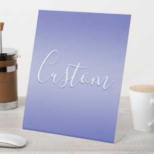 Expositor En L Guión cursivo editable   Violeta blanca y púrpura