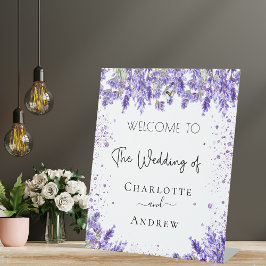 Expositor En L guión de nombres de florales de lavender de bienve