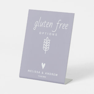 Expositor En L Guión elegante y de corazón - Comida libre Gluten 