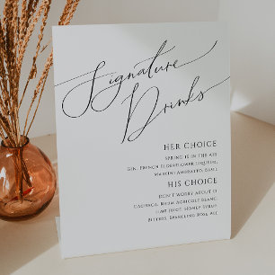 Expositor En L Guión Minimalista caprichoso Bebidas con firma