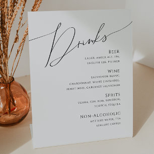 Expositor En L Guión Minimalista caprichoso   Menú de bebidas Bod