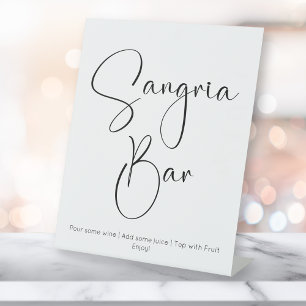 Expositor En L Guión moderno Sangria Bar Bridal Shower
