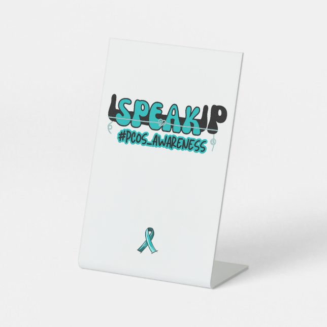 Expositor En L Habla PCOS Síndrome de ovario poliquístico Concien (Anverso)