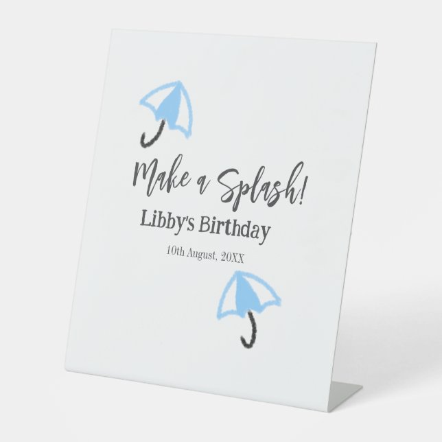 Expositor En L Hacer de la piscina de verano un chisporroteo azul (Anverso)