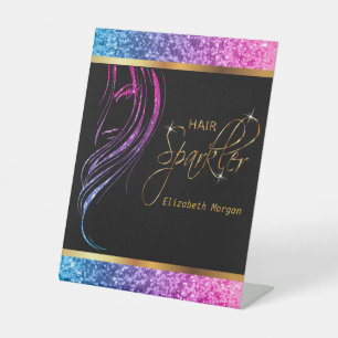 Expositor En L Hair Sparkler en un Purpurina de colores alegres