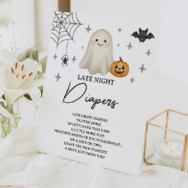 Expositor En L Halloween Baby Shower Late Night Diapers