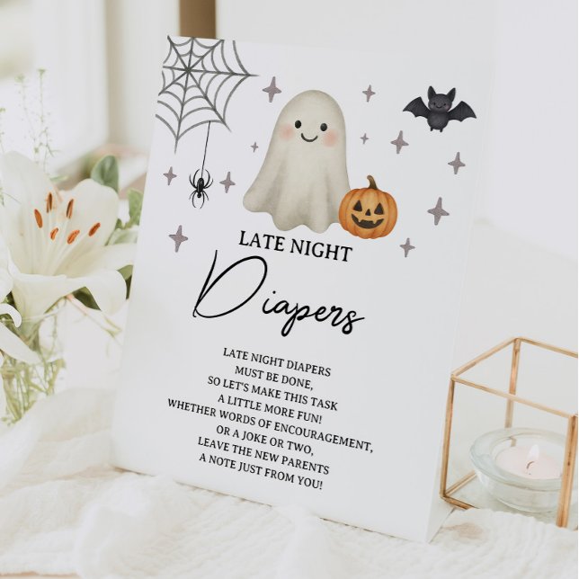 Expositor En L Halloween Baby Shower Late Night Diapers (Subido por el creador)