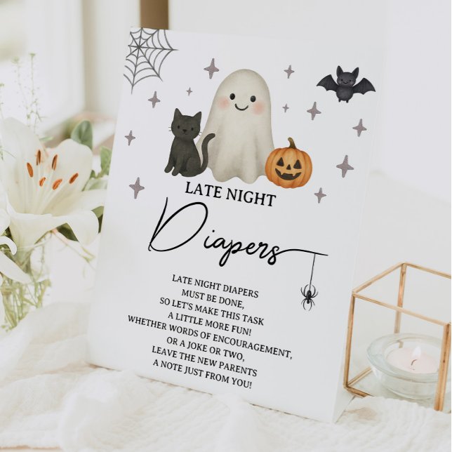 Expositor En L Halloween Baby Shower Late Night Diapers (Subido por el creador)