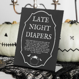 Expositor En L Halloween Baby Shower Late Night Diapers