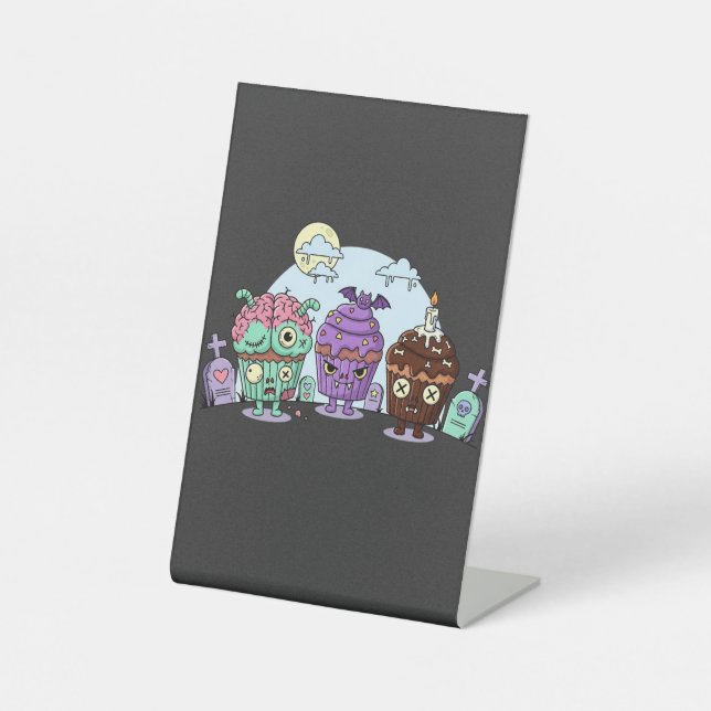 Expositor En L Halloween con torta zombie (Anverso)