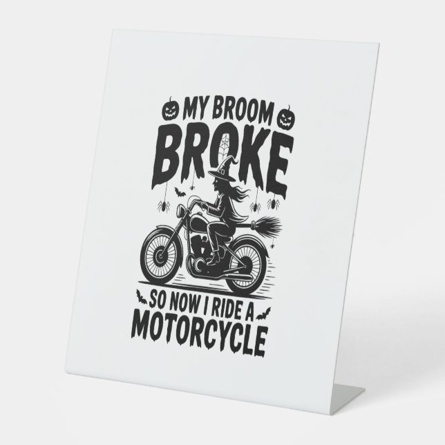 Expositor En L Halloween de la motocicleta Witch Riding (Anverso)