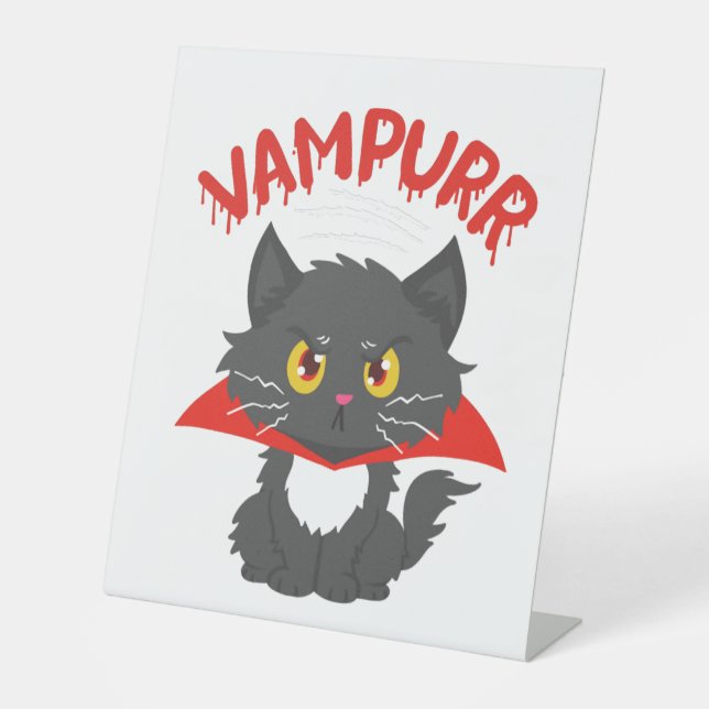 Expositor En L Halloween del vampiro del gato (Anverso)