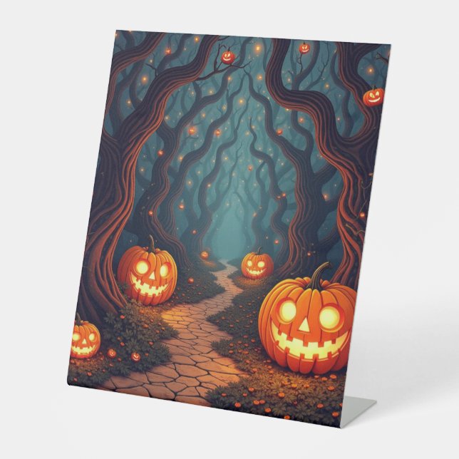 Expositor En L Halloween felizmente espeluznante (Anverso)
