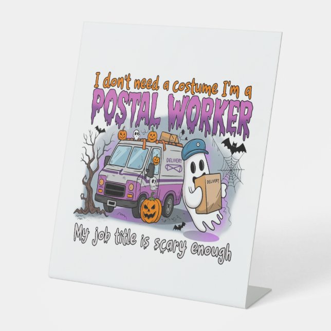 Expositor En L Halloween Ghost, trabajador postal (Anverso)
