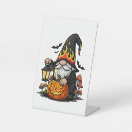 Expositor En L Halloween Gnome Pedestal Sign