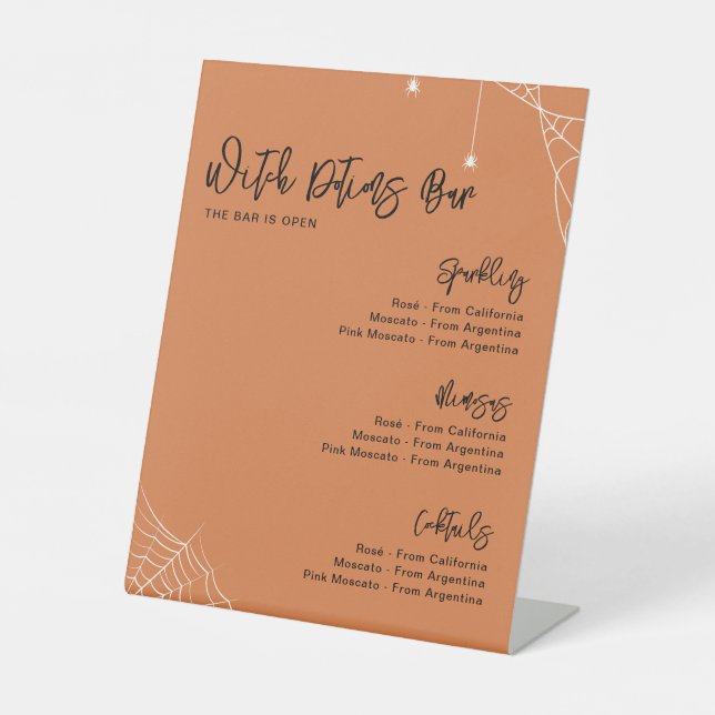 Expositor En L Halloween Naranja Bridal Shower Bar (Anverso)