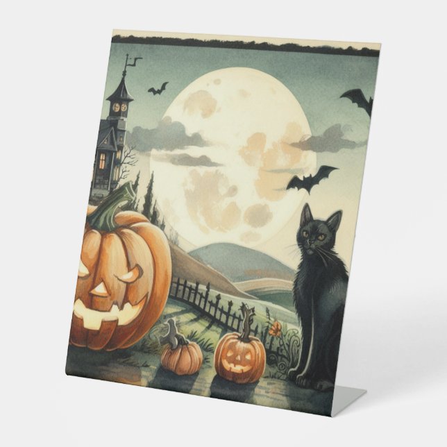 Expositor En L Halloween/otoño/otoño/otoño/calabaza/gato (Anverso)