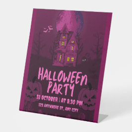 Expositor En L Halloween Pedestal Sign