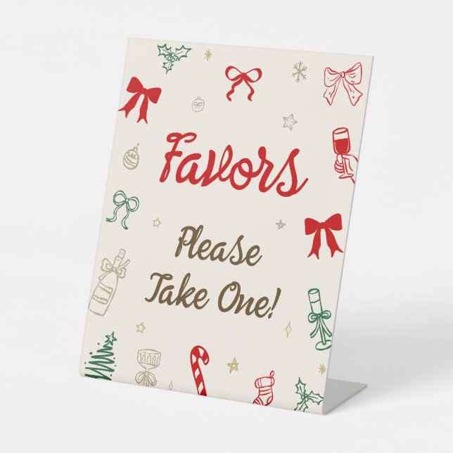 Expositor En L Hand Drawn Christmas Shower Favor  (Anverso)