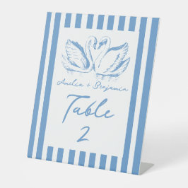 Expositor En L hand drawn Couple Swan Whimsical Wedding