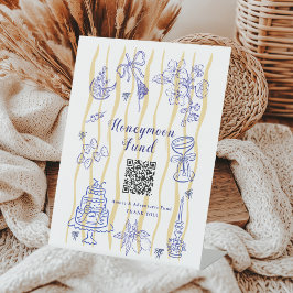 Expositor En L Hand drawn Dolce Vita Bridal Shower Honeymoon Fund