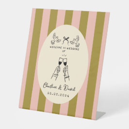 Expositor En L Hand Drawn Scribble Wedding Welcome Sign