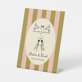 Expositor En L Hand Drawn Scribble Wedding Welcome Sign