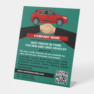 Expositor En L Handshake Design, publicidad de concesionario de a