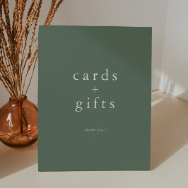 Expositor En L HANNAH Sage Green Sage Tarjetas simples y regalos