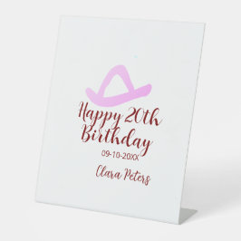 Expositor En L Happy 20th birthday pink cowboy girl name date sim