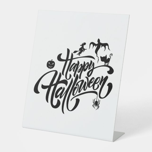 Expositor En L happy Halloween, Halloween party, funny Halloween  (Anverso)