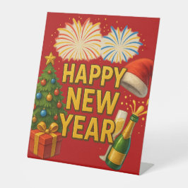 Expositor En L Happy New Year Celebration Sticker