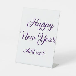 Expositor En L Happy new year purple calligraphy simple minimal