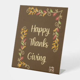 Expositor En L Happy Thanksgiving - Brown Theme