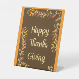Expositor En L Happy Thanksgiving Brown Theme