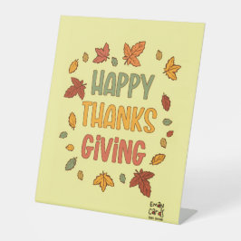 Expositor En L Happy Thanksgiving - Yellow Theme