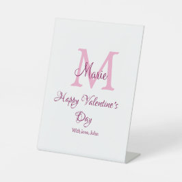 Expositor En L Happy valentine's day monogram pink name love girl