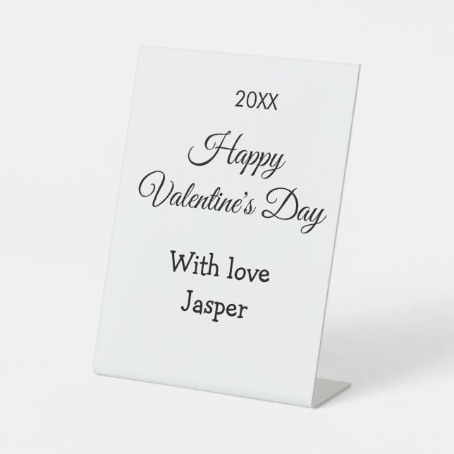 Expositor En L Happy Valentine's day name love simple year stylis (Anverso)