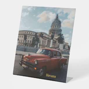 Expositor En L Havana Cuba Coche Clásico Antiguo