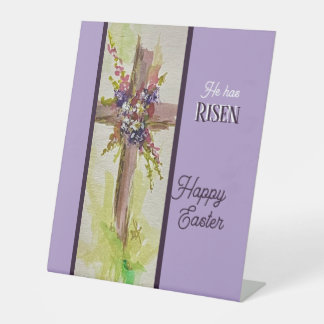 Expositor En L He is Risen Flat Note Card
