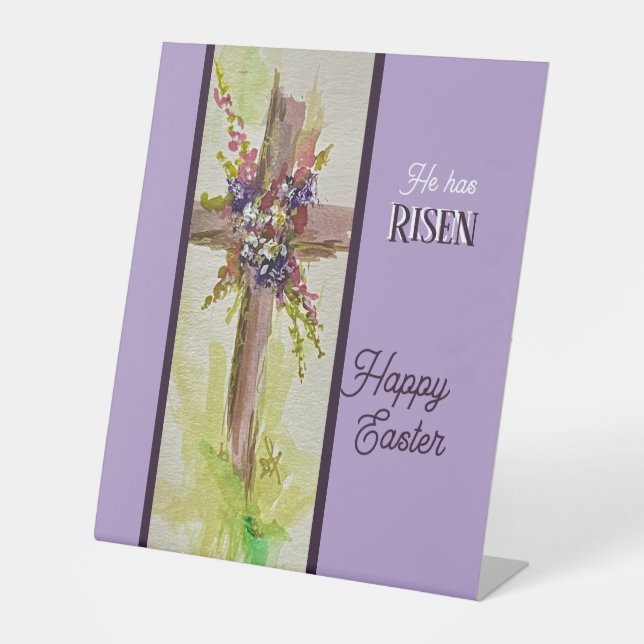 Expositor En L He is Risen Flat Note Card (Anverso)