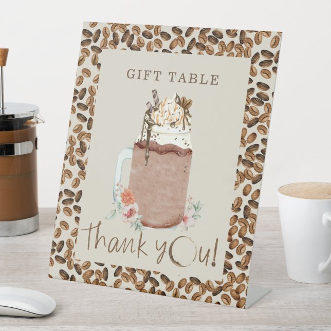 Expositor En L Helado café frijol Baby Shower Gift Table Floral (In Situ)