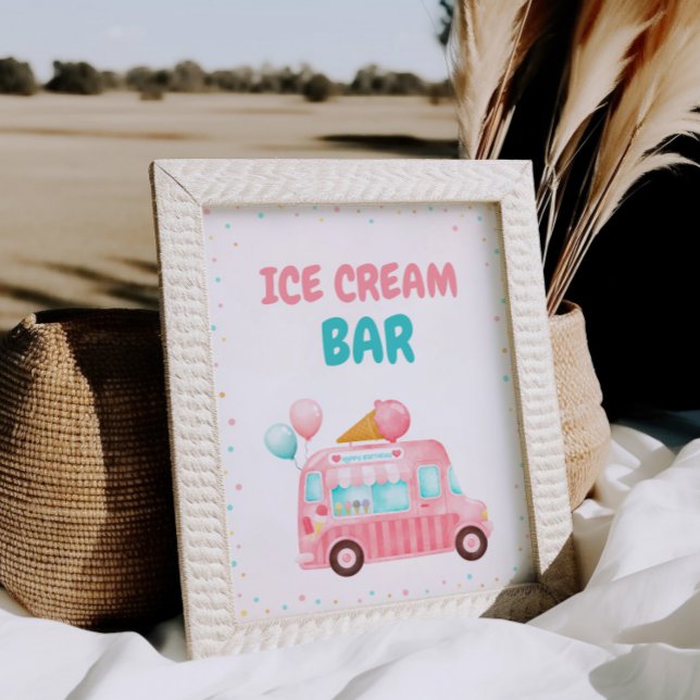 Expositor En L Helado rosa Crema Camión Helado Bar (Subido por el creador)