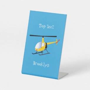 Expositor En L Helicóptero de personalizado alegre amarillo lindo