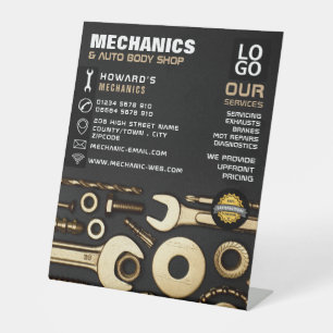 Expositor En L Herramientas de oro, mecánica automática y publici