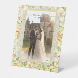 Expositor En L Hibisco y encaje AMARILLO