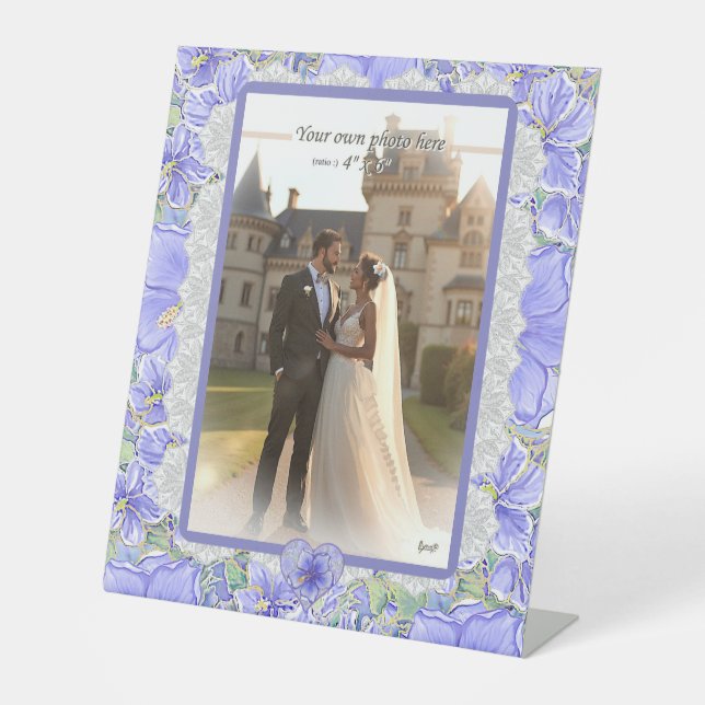 Expositor En L Hibiscus & lace BLUE (Anverso)