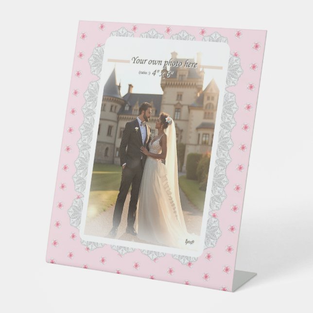 Expositor En L Hibiscus & lace PINK (Anverso)