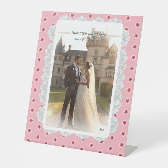 Expositor En L Hibiscus & lace RED (Anverso)