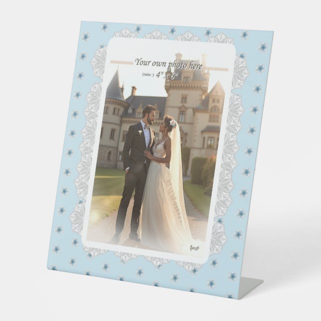 Expositor En L Hibiscus & lace TURQUOISE (Anverso)